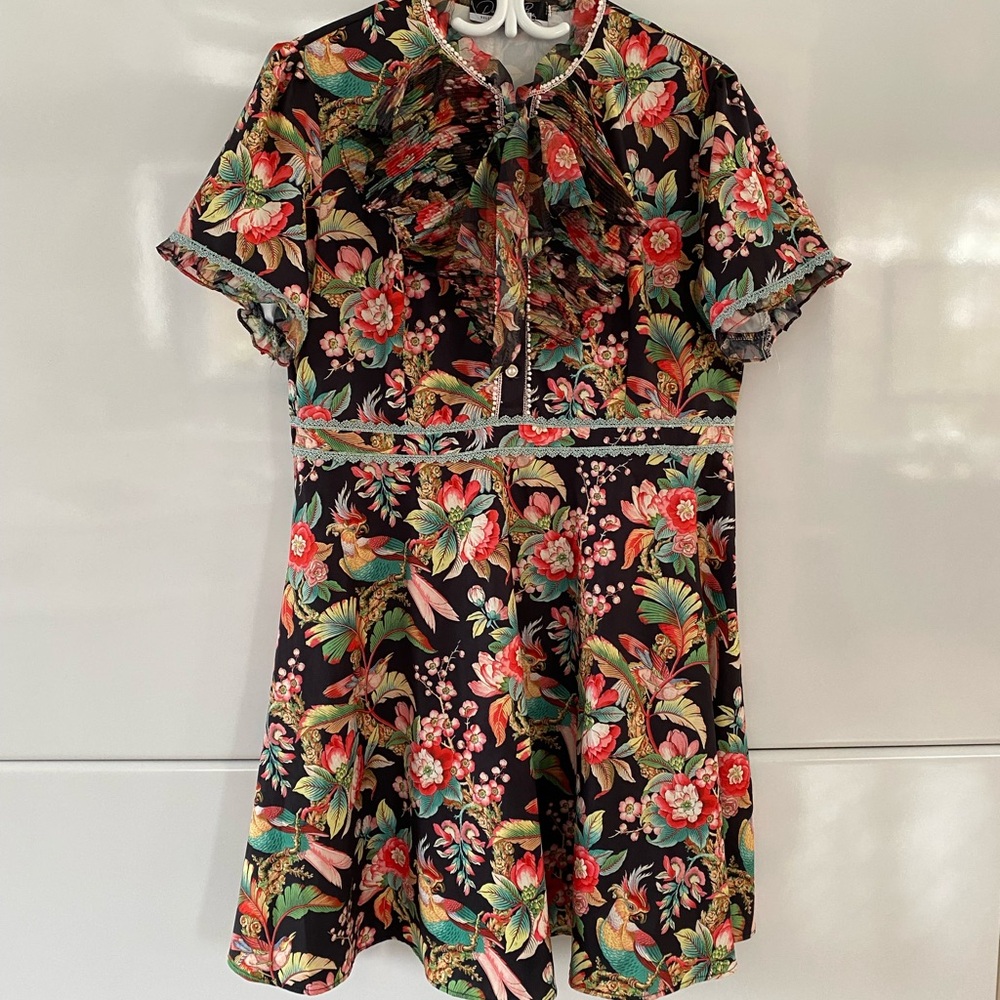 Floral Black Dress